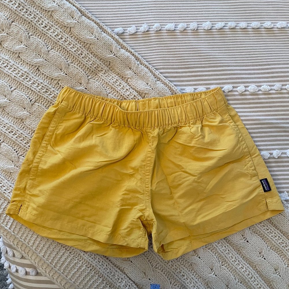Women's Patagonia Barely Baggies, Yellow, Size Small